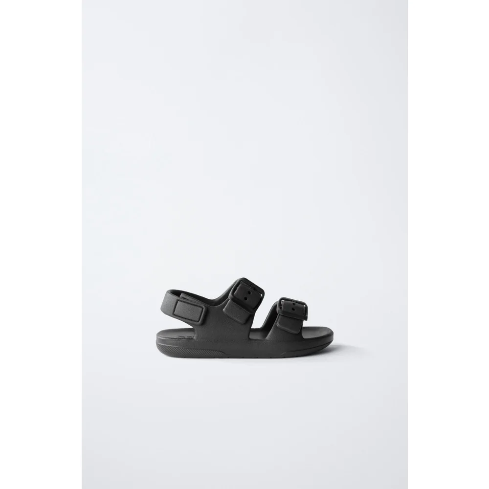 Baby Zara Black Pool Sandals Size 9 US 25 EU